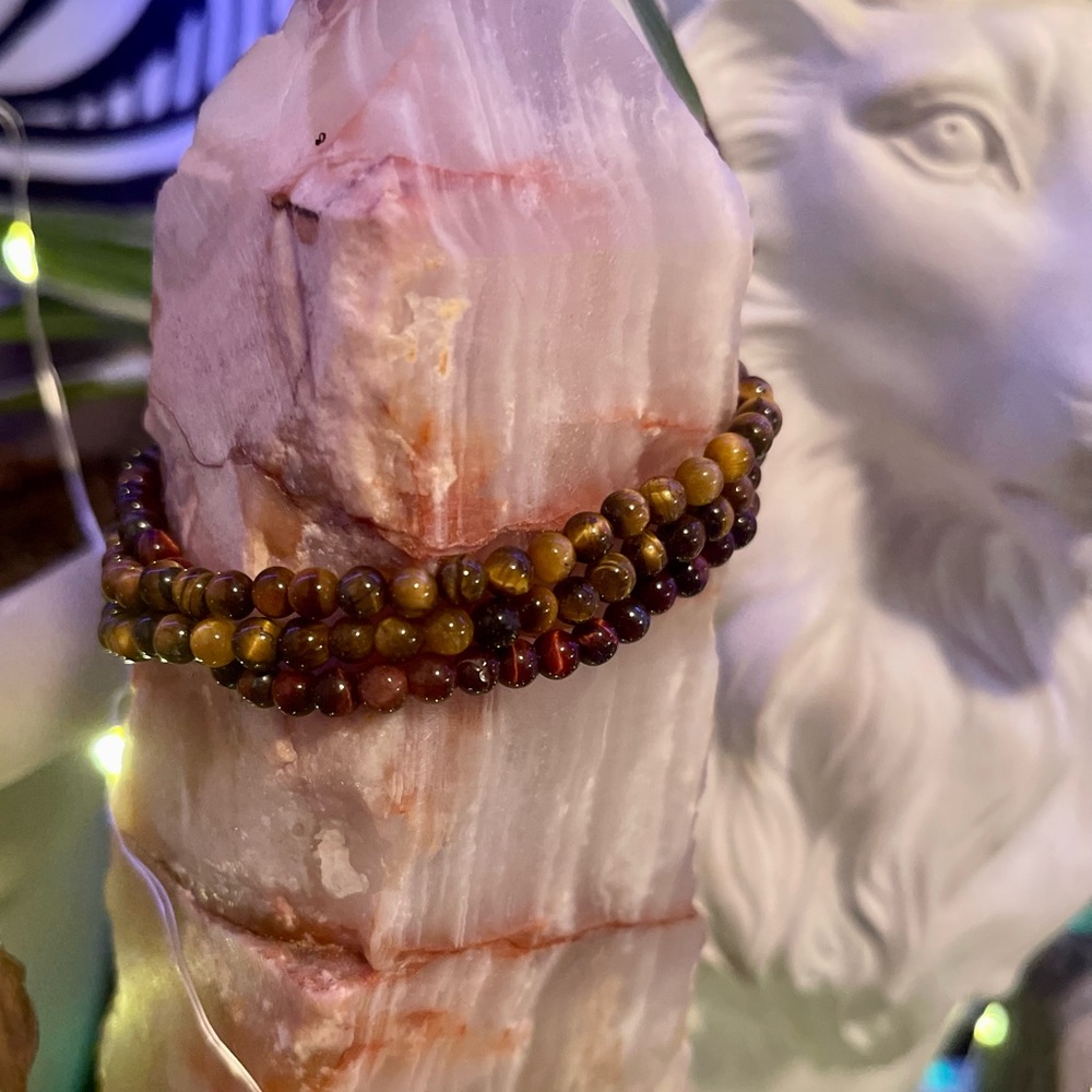 Tiger’s Eye Crystal Bead Bracelet